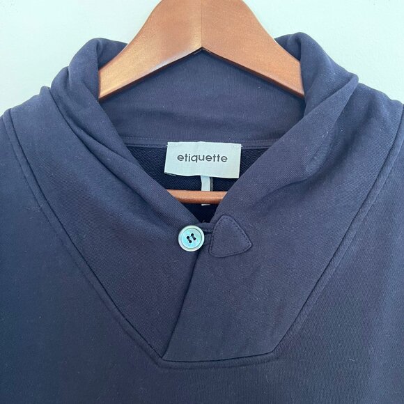 Etiquette Clothiers - Men's Hudson Loop Terry Shawl Slim Fit Sweater, Size M - Picture 3 of 4